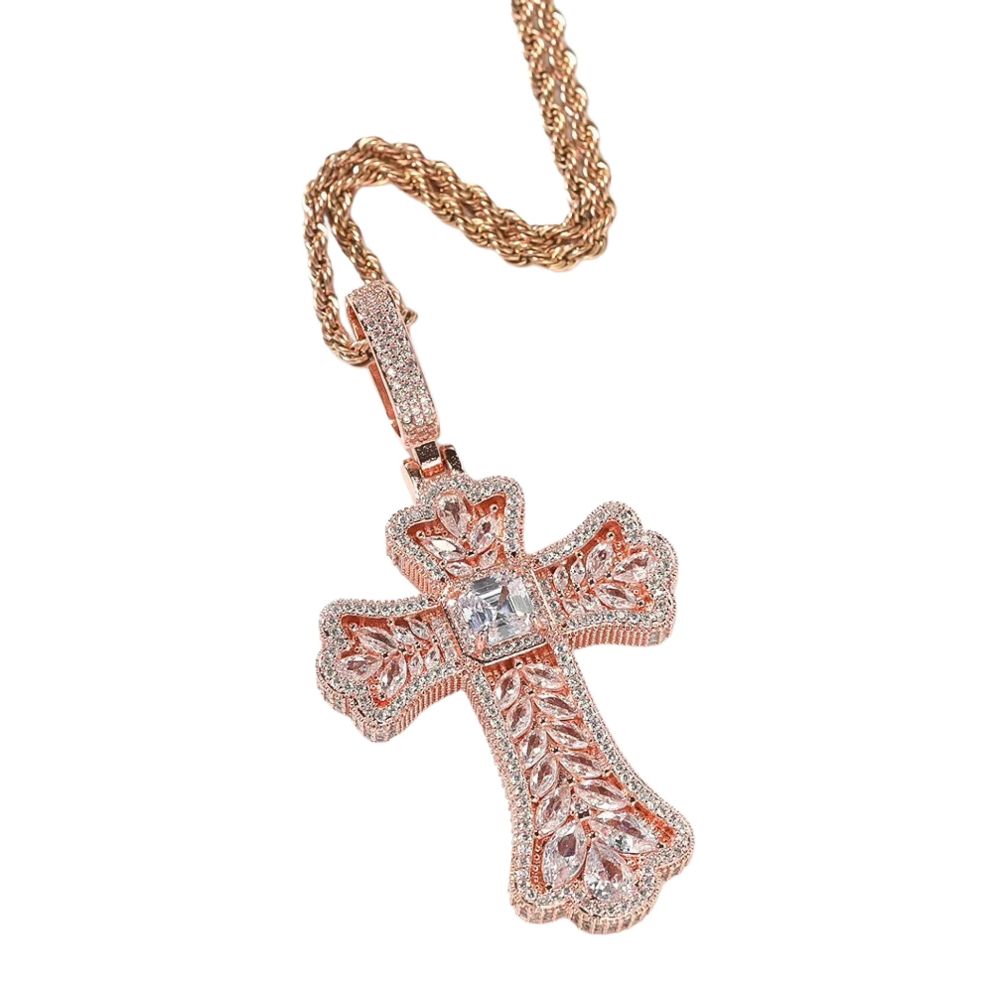 BIG CROSS PENDANT - ICED OUT