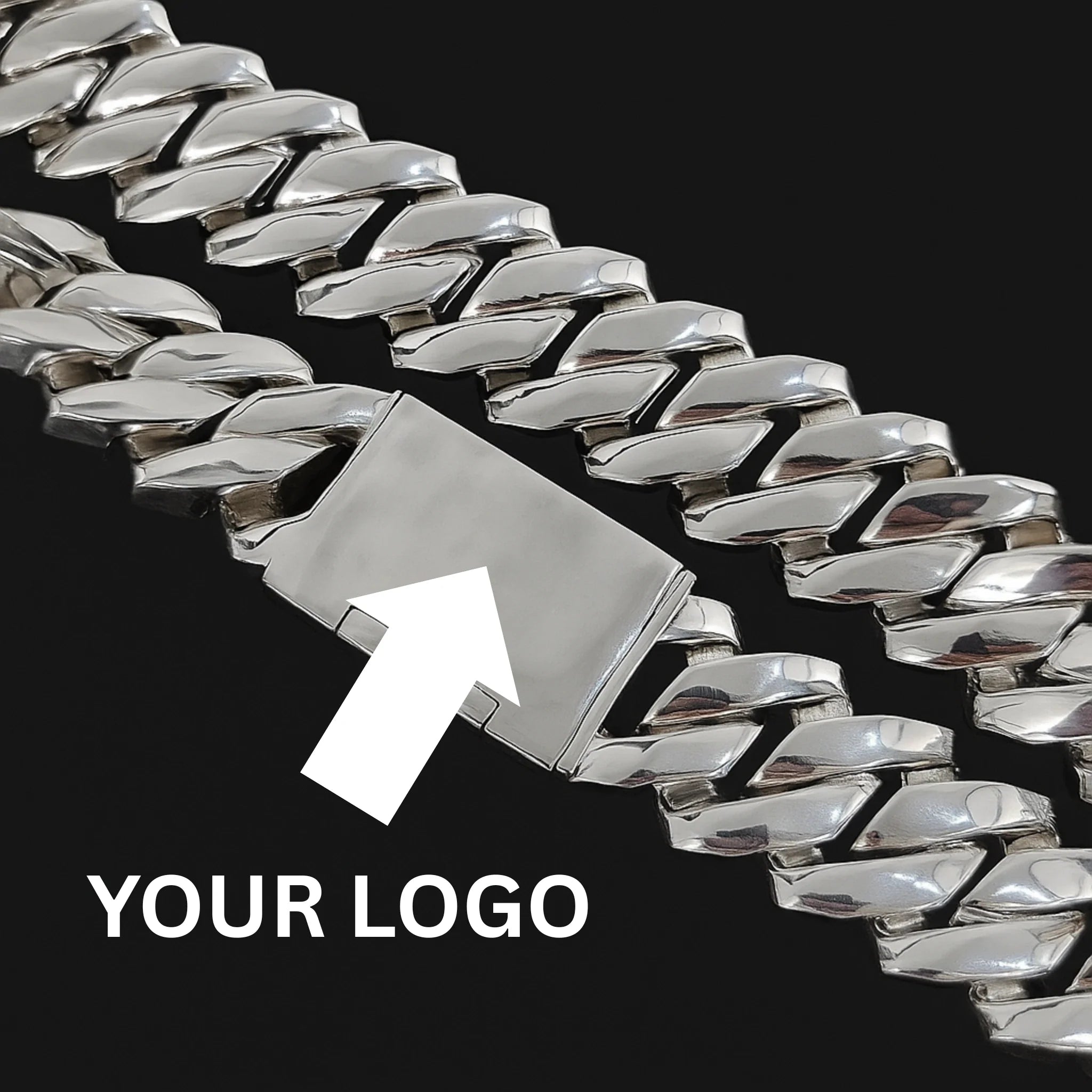 20MM CUBAN (FREE LASER LOGO) - ICED OUT