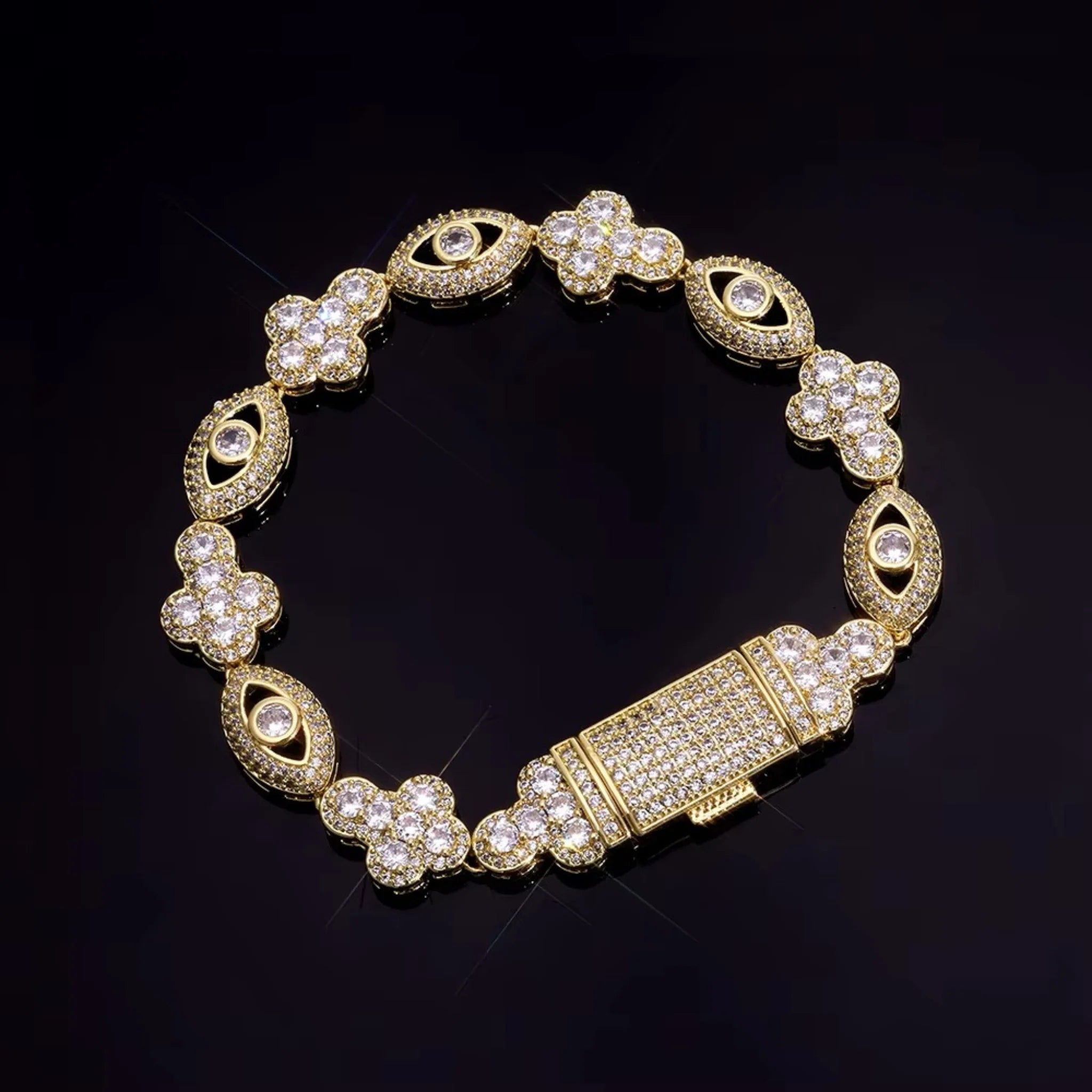 EYE STAR BRACELET - ICED OUT