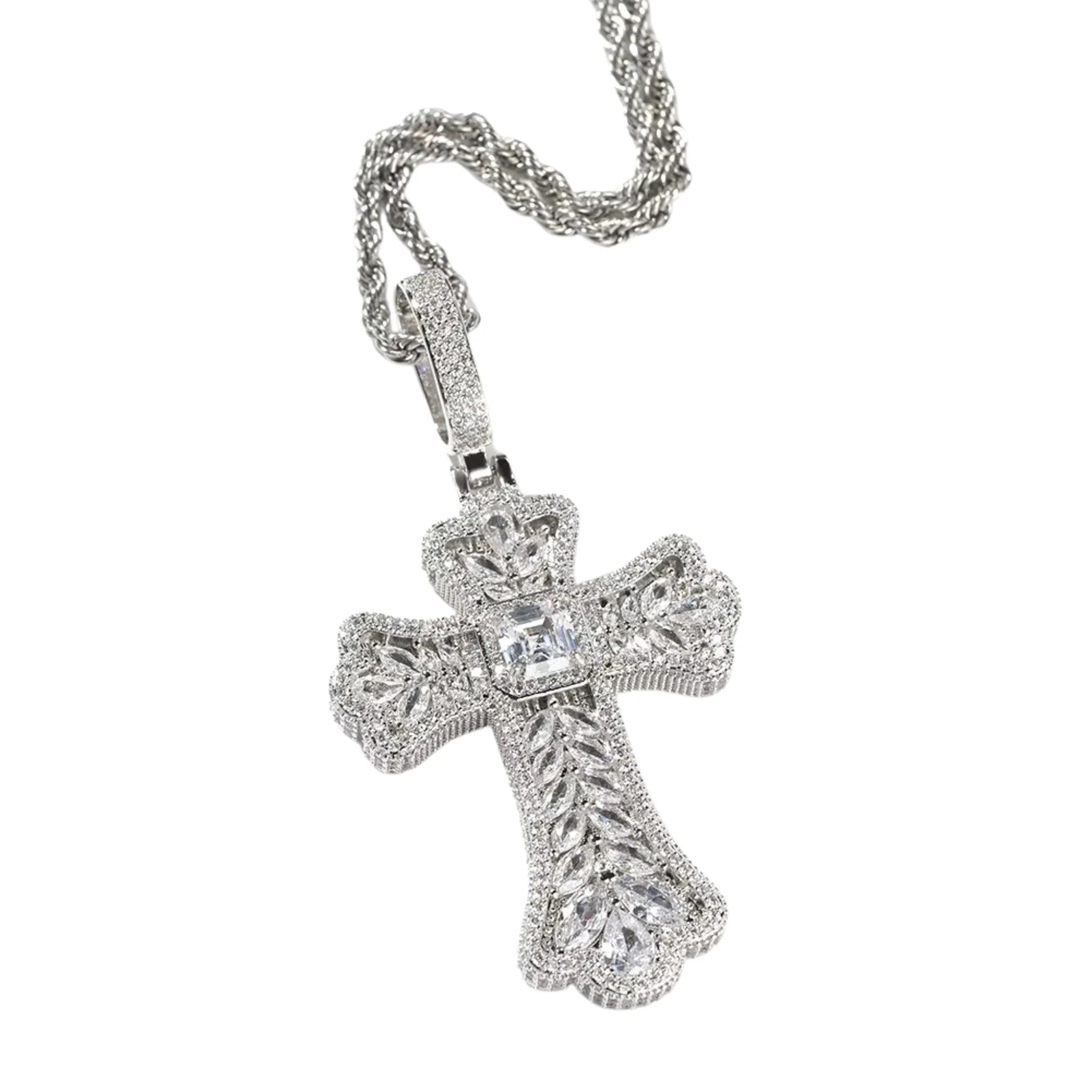 BIG CROSS PENDANT - ICED OUT