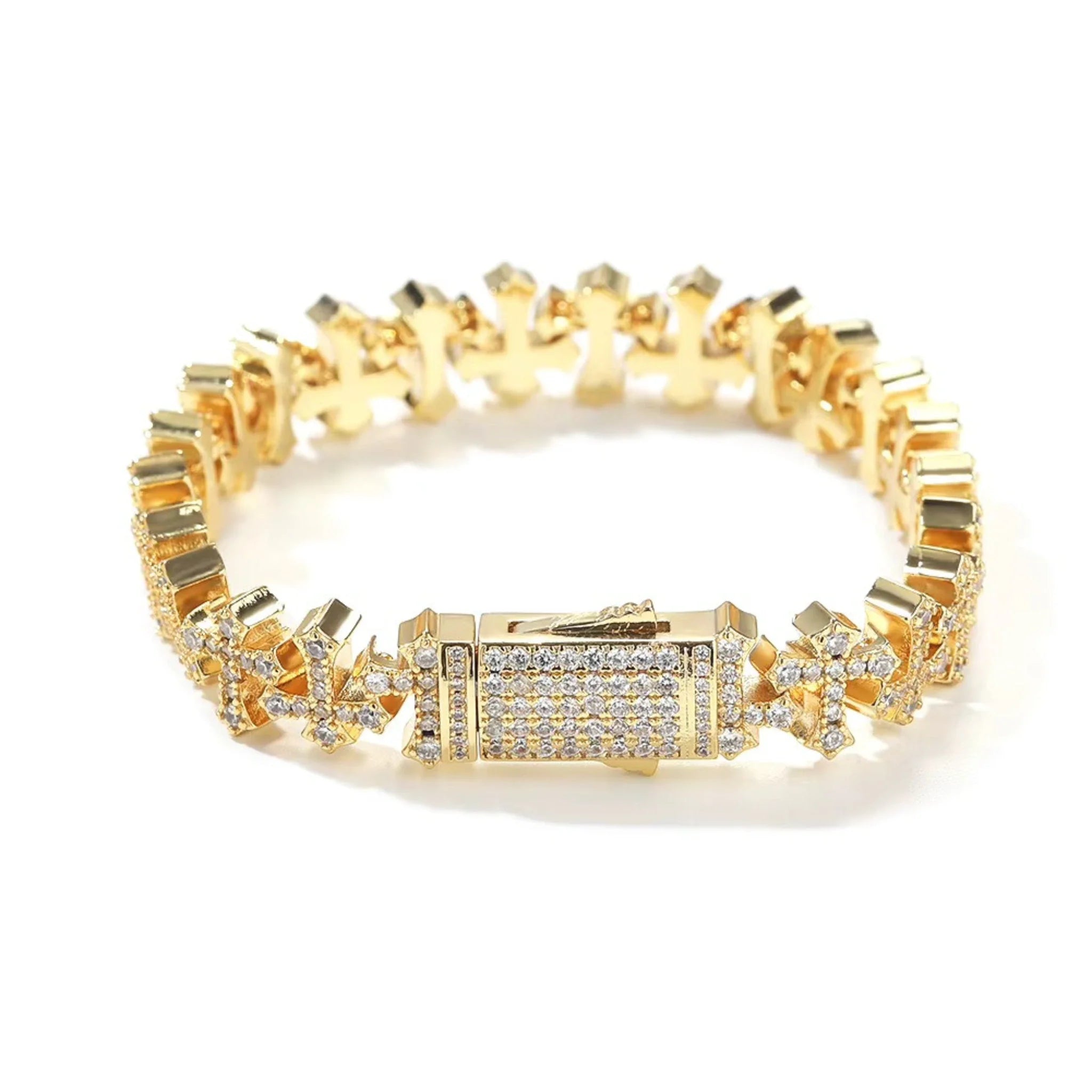 INFINITE CROSS BRACELET - ICED OUT