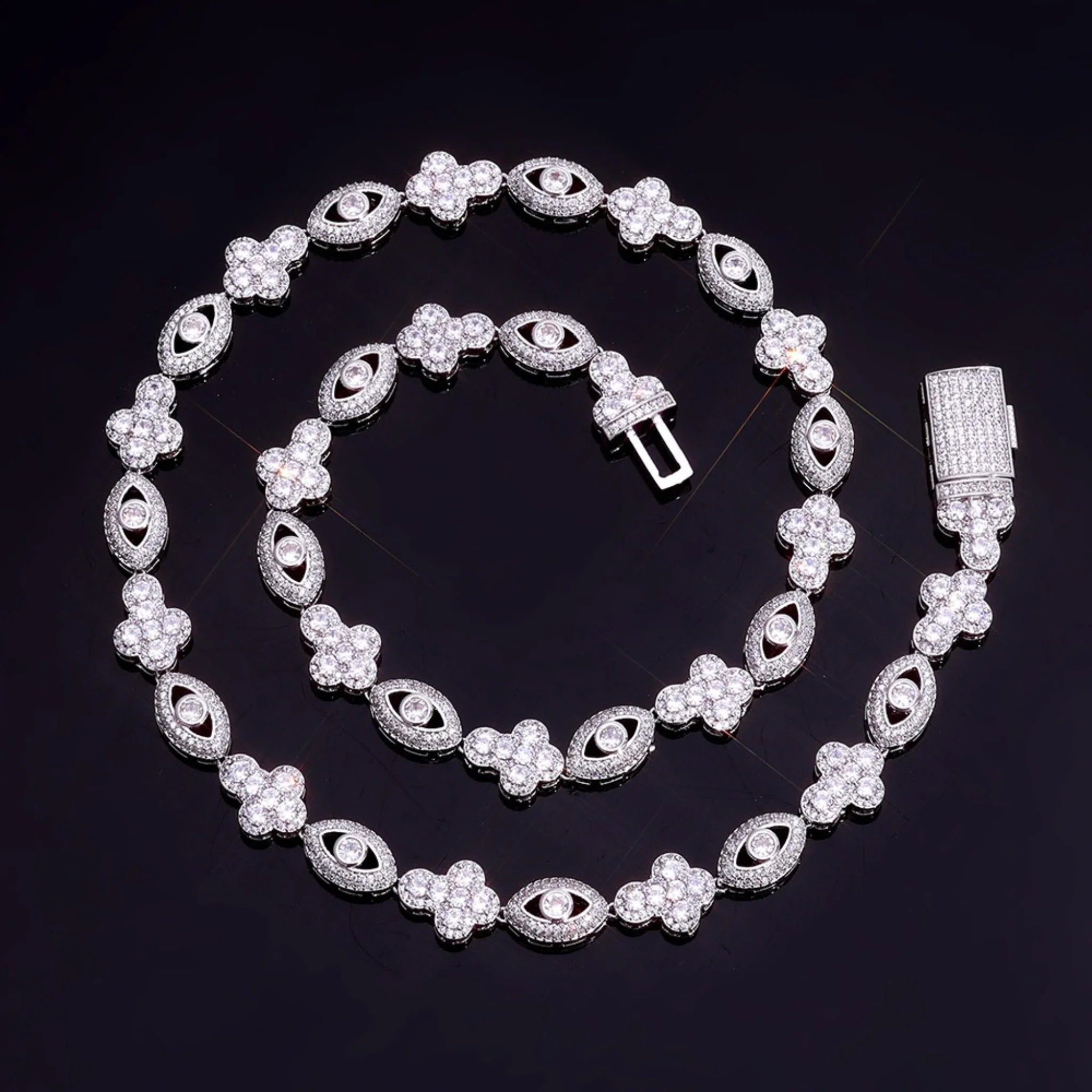 EYE STAR CHAIN - ICED OUT