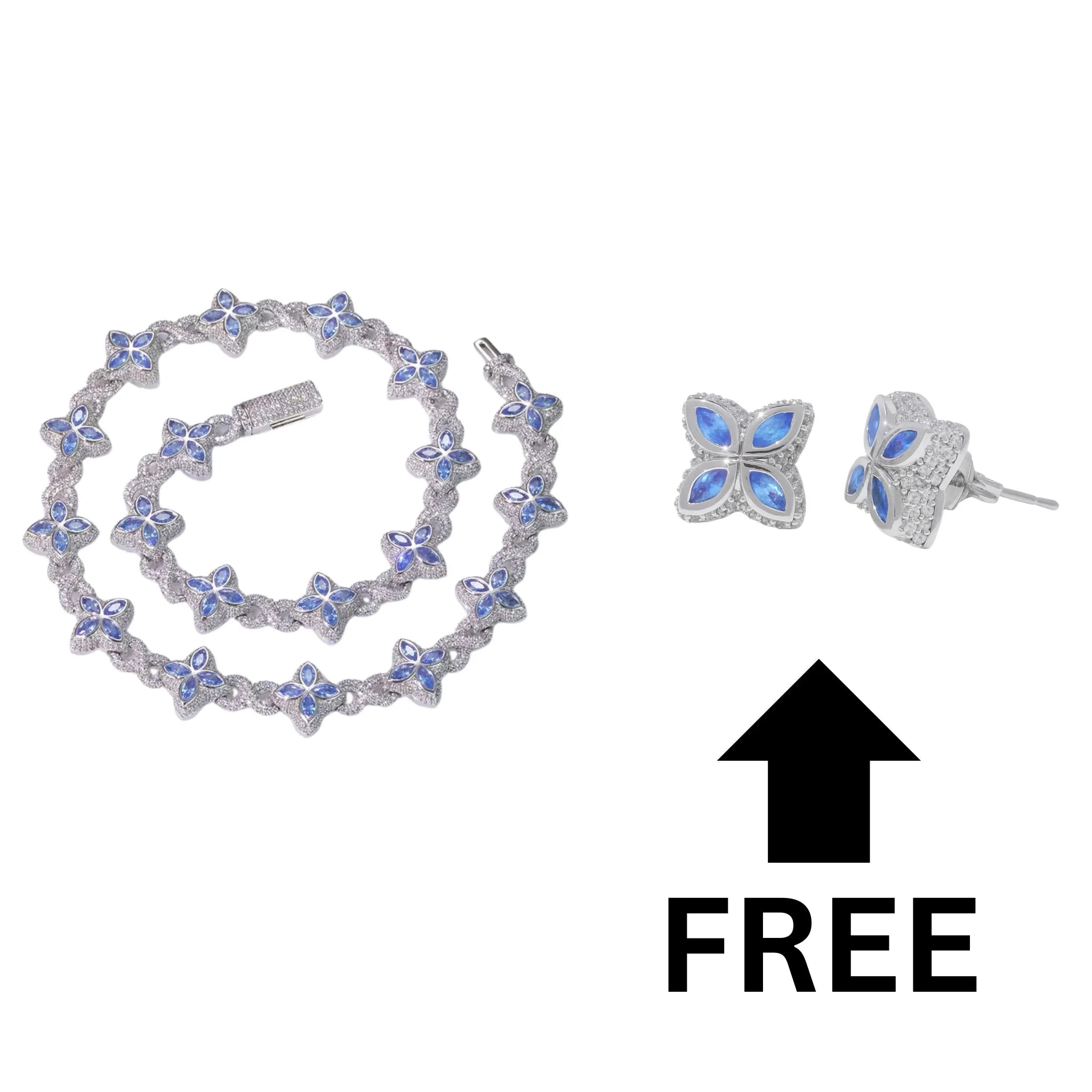 AQUA CHAIN + FREE AQUA EARRINGS